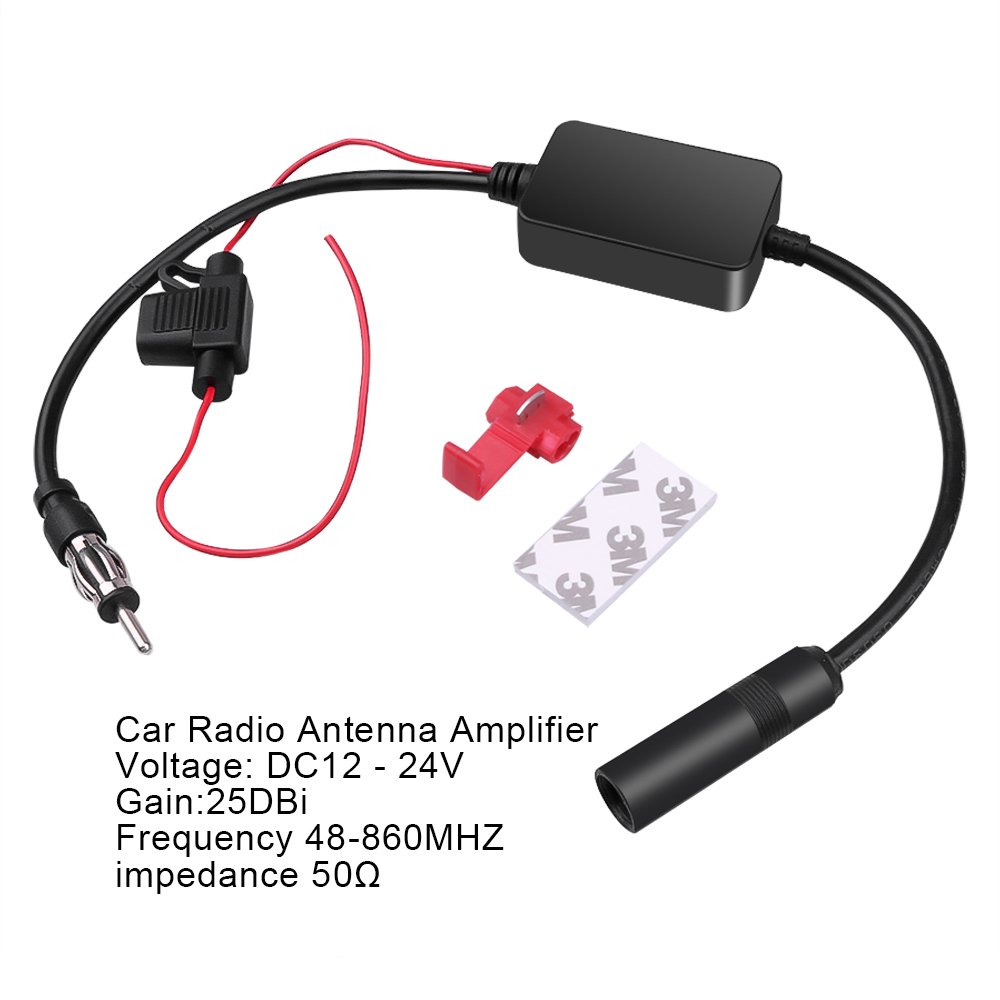 12V Car Radio FM Antenna Signal Booster Amplifier for Marine Car Vehicle FM amplifier 88-108MHz Radio Antenna