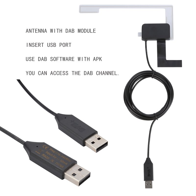 High Quality CT DAB-MOD-01 Car DAB Digital Radio Adapter Android Car Multimedia Antenna Receiver Digital Broadcast Multiband