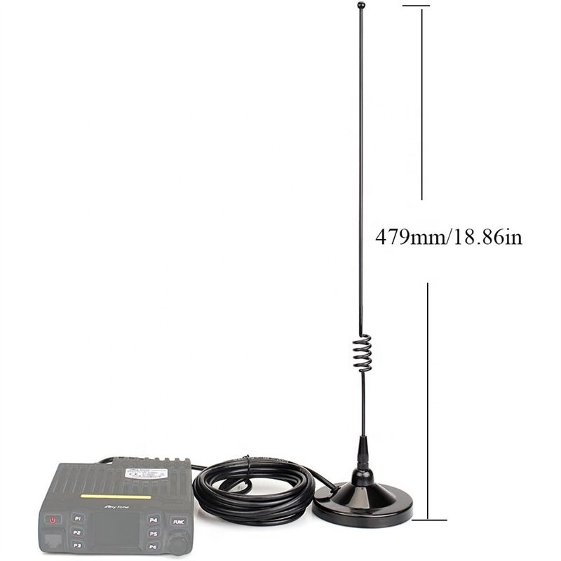 Dual Band 144/430MHz Antenna With Magnetic Base VHF UHF Black Ham Radio Antenna For Car