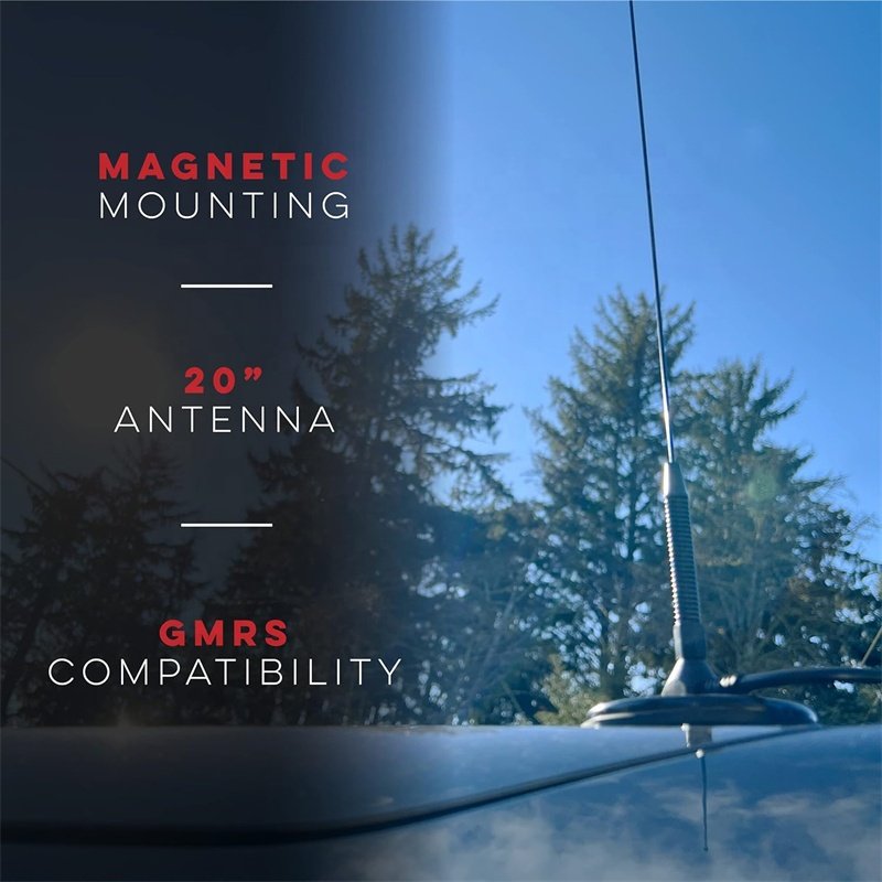 Dual Band 144/430MHz Antenna With Magnetic Base VHF UHF Black Ham Radio Antenna For Car