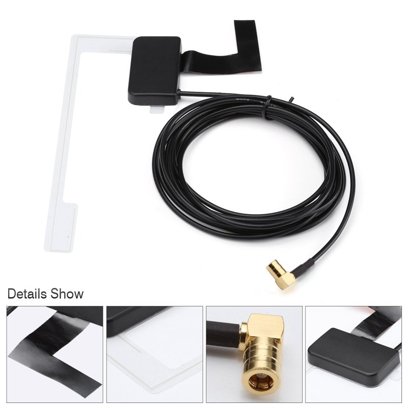 Car Universal Antenna DAB Digital Car Radio Antenna Aerial SMB Window Glass Mount Built Signal Booster
