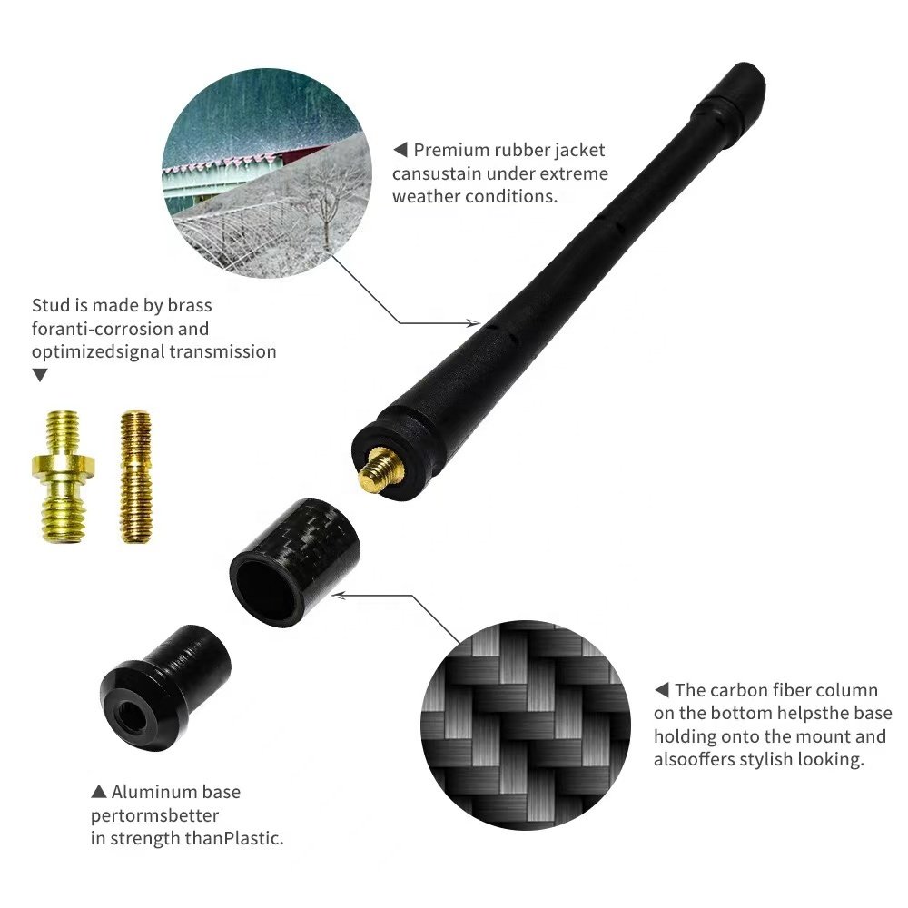 European And American Hot Fm/Am Rubber Car Modified Antenna Flexible Car Radio Antenna