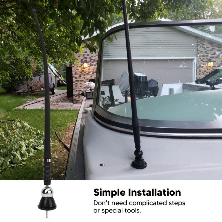 Universal Auto Antenna 16.9 Inches Car Roof Stereo FM and AM Radio Extended Antenna