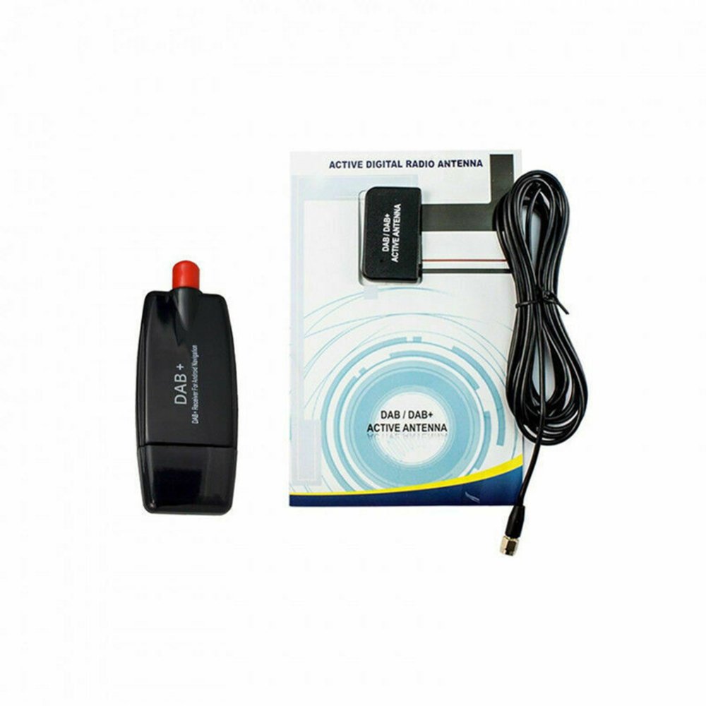 Dab Radio Receiver In Car Antenna Digital DAB+ Adapter Aux Tuner Box Audio USB Amplified Loop Antenna Android Decoding Radios