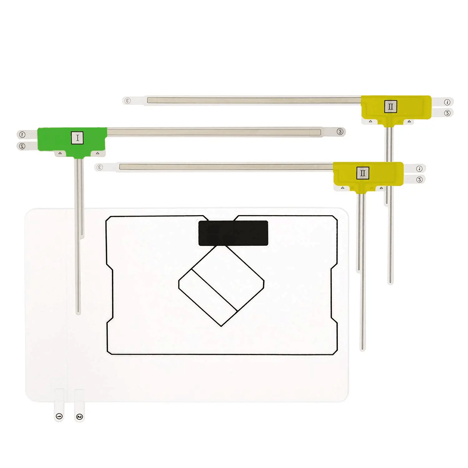 Factory Price Japan Wireless DAB ISDB-T DVB-T Car Film Vhf Uhf Car Digital TV Antenna With GT13 GT16 VR1 HF201 Connector