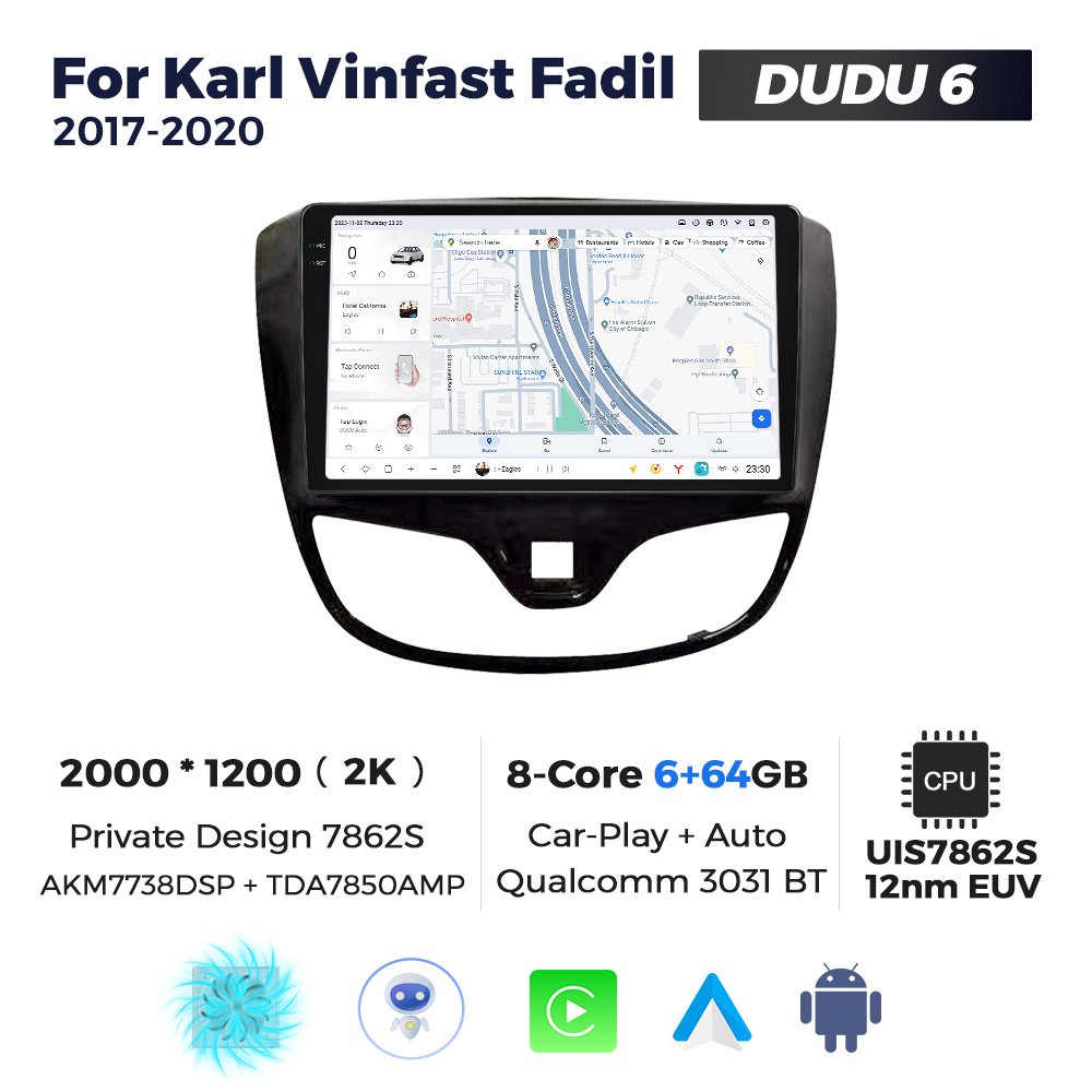 MEKEDE DUDU7 Car Music Radio Player Android Car-play Auto 12+512 4G LTE for Opel Karl Vinfast Fadil 2017-2020 Touch Screen