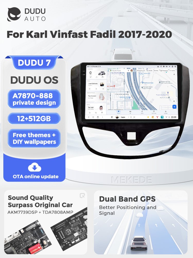 MEKEDE DUDU7 Car Music Radio Player Android Car-play Auto 12+512 4G LTE for Opel Karl Vinfast Fadil 2017-2020 Touch Screen