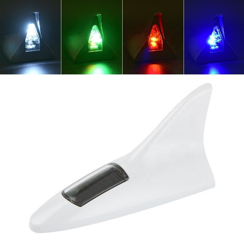 Car Rv Exterior Accessories Coches Abs Car Strobe Light Led Warning Flashing Universal Shark Fin Car Solar Antenna Led Light