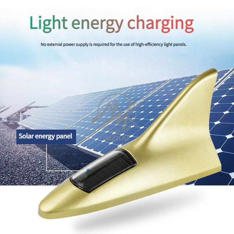 Car Rv Exterior Accessories Coches Abs Car Strobe Light Led Warning Flashing Universal Shark Fin Car Solar Antenna Led Light