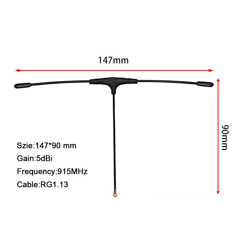 2.4G/915/868MHz SMA IPEX1 Connector UFL T-plane Antenna For Long Rang FPV Racing Drone Airplane Quadcopter
