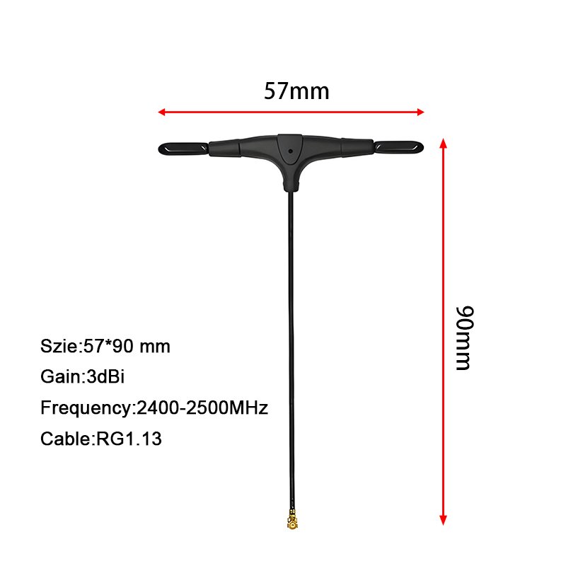 2.4G/915/868MHz SMA IPEX1 Connector UFL T-plane Antenna For Long Rang FPV Racing Drone Airplane Quadcopter