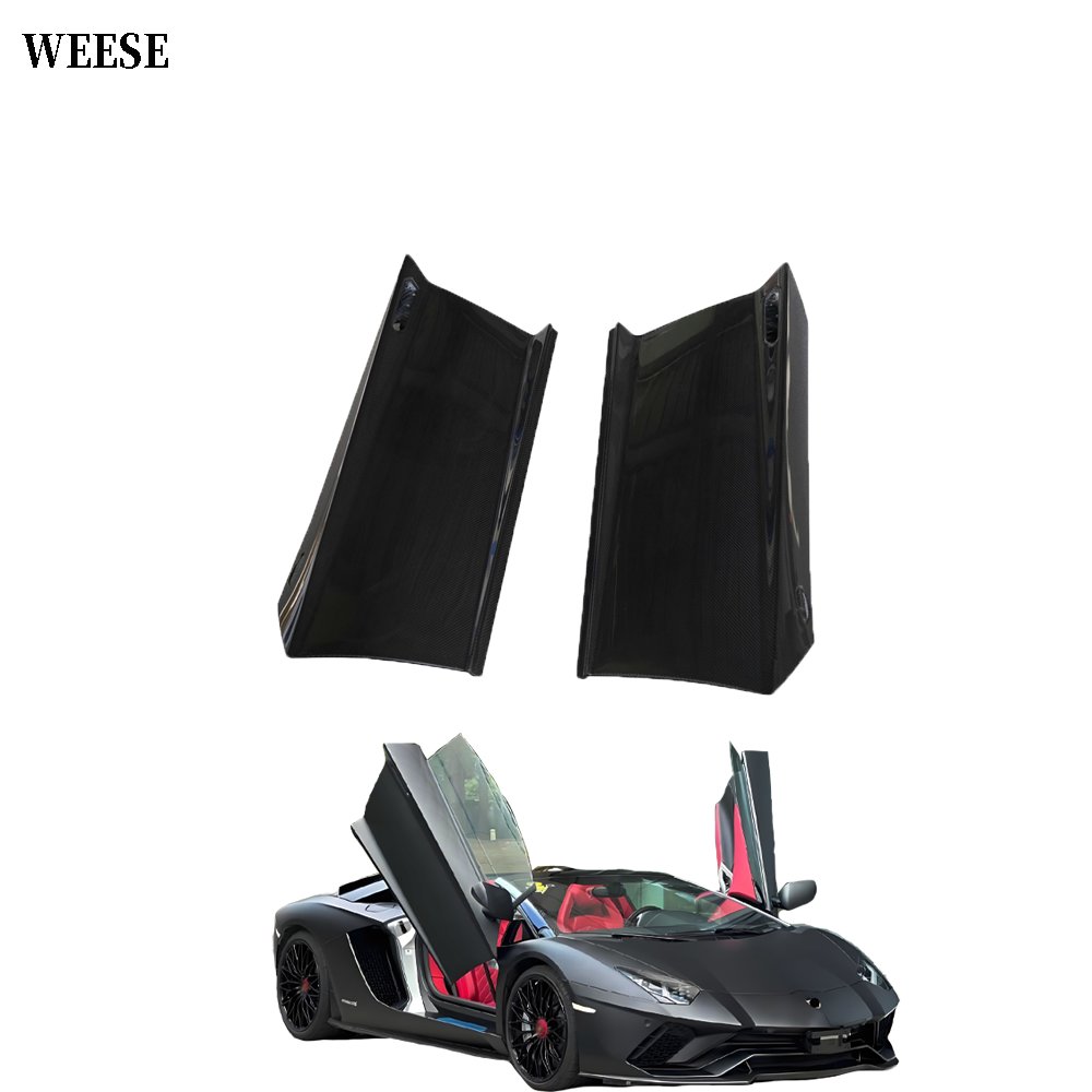 WEESE Original Car Doors Dry Carbon Fiber Car Exterior Door Panel for Lamborghini Aventador Lp700/lp720 SVJ Side Door 2 Pieces
