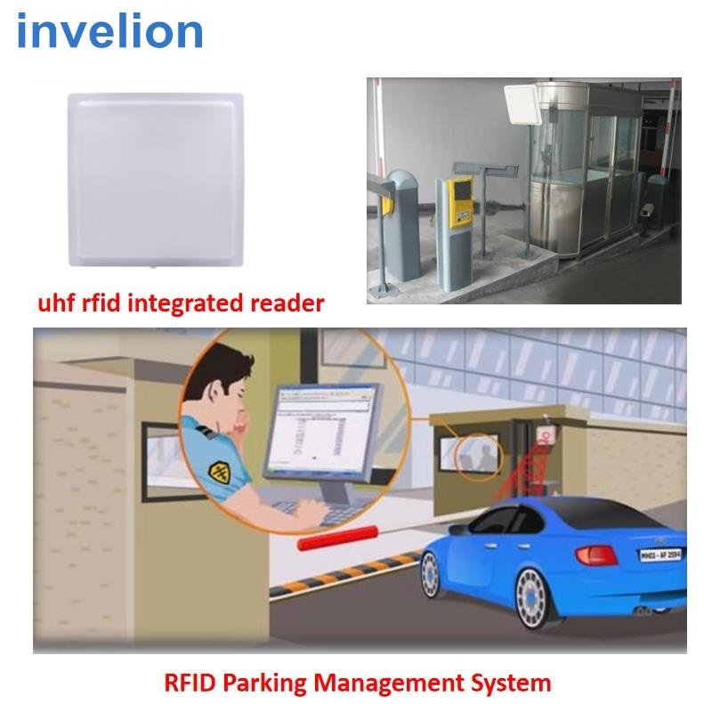 UHF Vehicle Access Control Long Range Gate RFID Reader Wth Integrated Antenna Directional 12m for Toll System