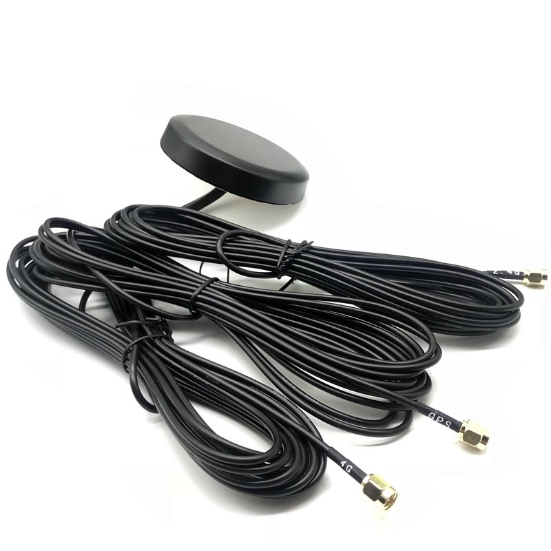 4G+GPS+WiFi 3-in-1 5M Car Monitoring Antenna Remote Host Universal Roof Mounted Antenna