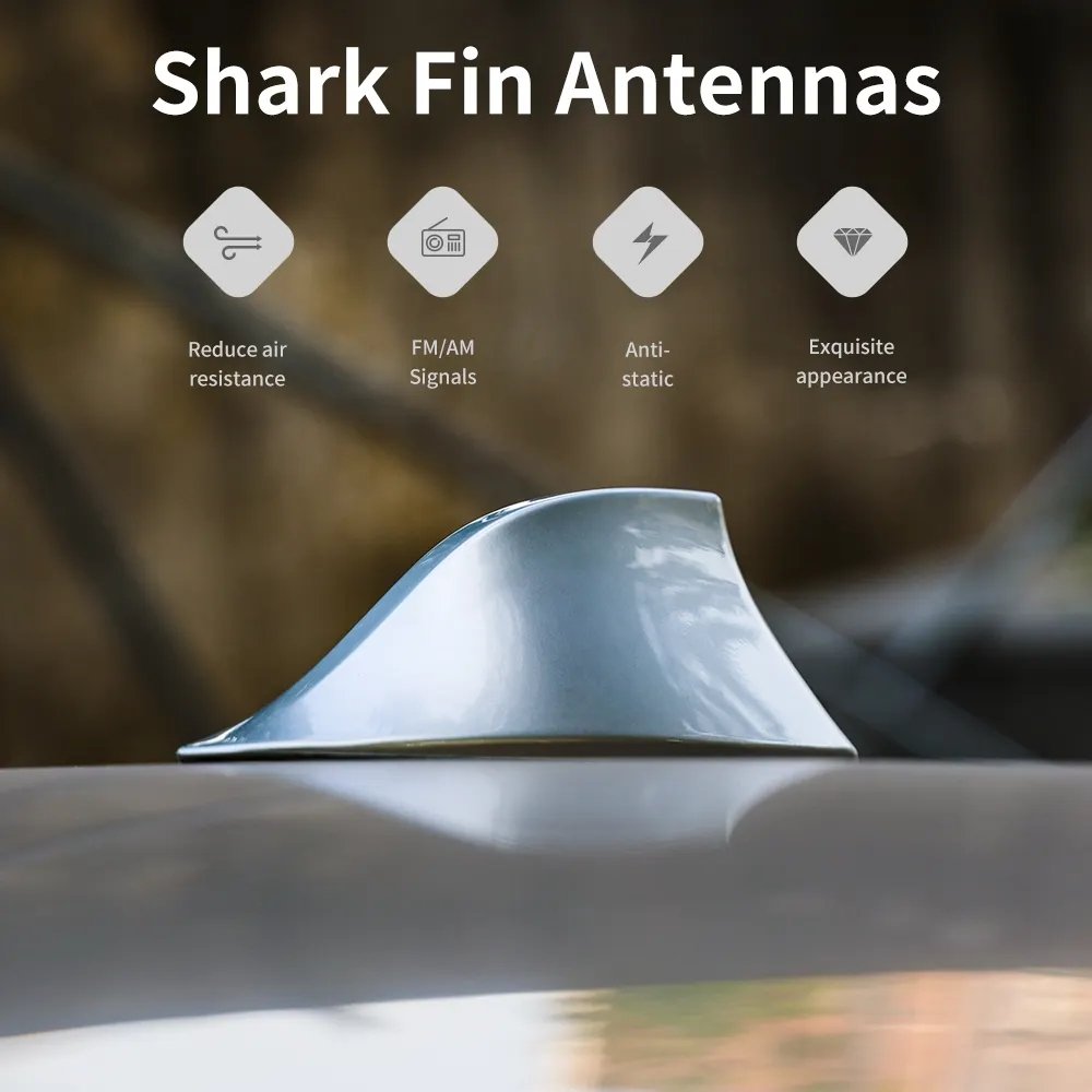 Shark Fin Auto Car Roof Antenna Sticker FM Radio Antena with signal radio universal type decoration
