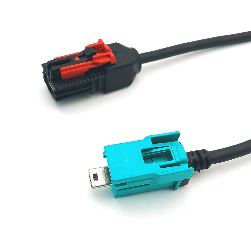 Mini USB Vehicle Cable with HSL 12Pin LVDS Antenna Original Equipment Antenna Vehicle Cable for GM Cadillac Auto Connectors