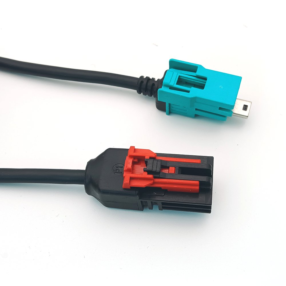 Mini USB Vehicle Cable with HSL 12Pin LVDS Antenna Original Equipment Antenna Vehicle Cable for GM Cadillac Auto Connectors