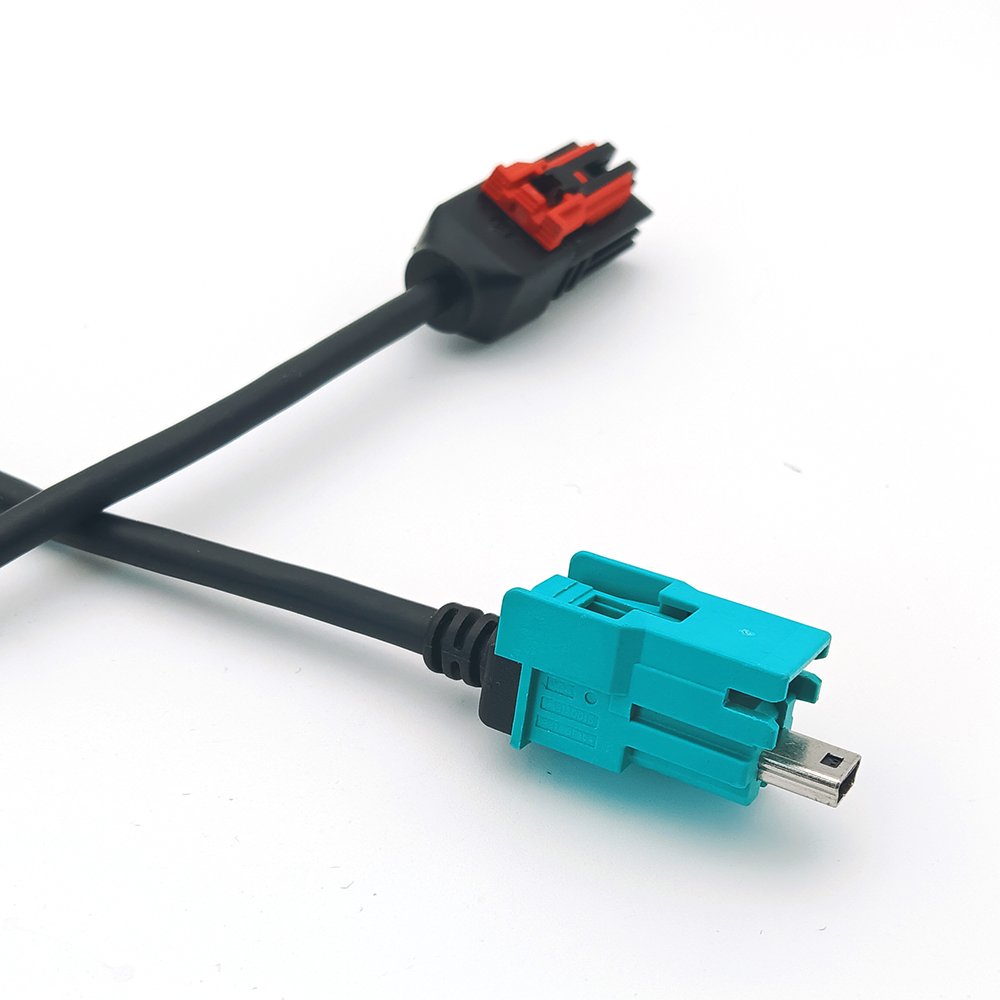 Mini USB Vehicle Cable with HSL 12Pin LVDS Antenna Original Equipment Antenna Vehicle Cable for GM Cadillac Auto Connectors