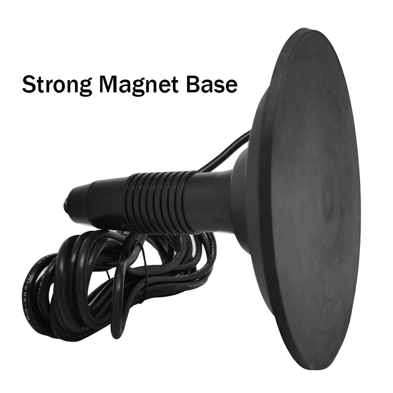 High-Performance 27MHz Mobile CB Antenna with Strong Magnetic Base - Durable 17-7PH Stainless Steel Whip for Trucks & Cars