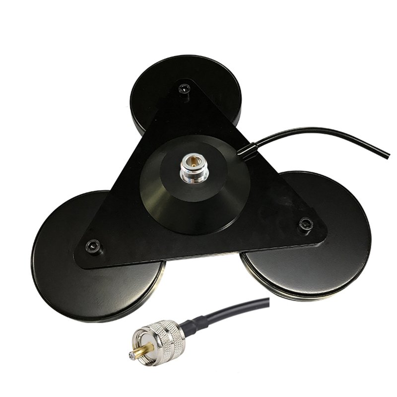 Heavy-duty Tri-Magnet Mount triple Magnet Base for mobile radio antenna- tri-mag mount