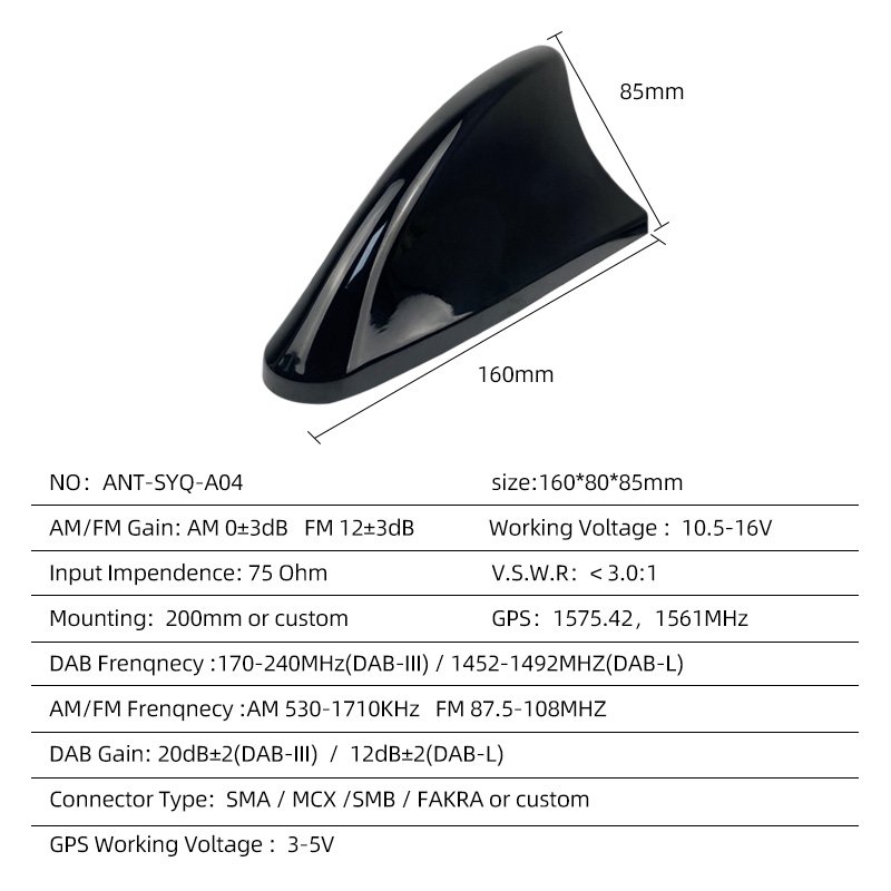 Universal Radio Signal FM AM DAB GPS Combined Antenna Car Roof Car Decoration Shark Fin Antenna