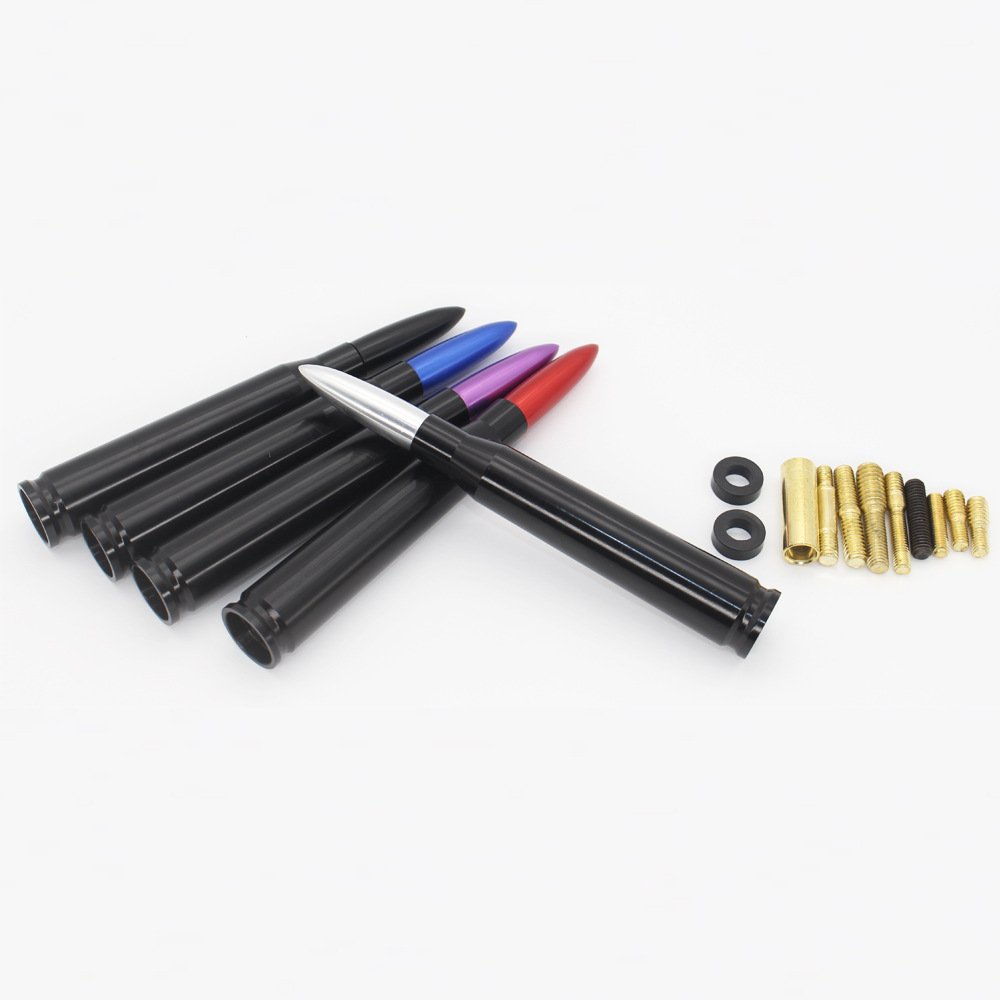 Universal Aluminium Car SUV Bullet Antenna Anti Theft Copper Coil Bullet Short Antenna Kit