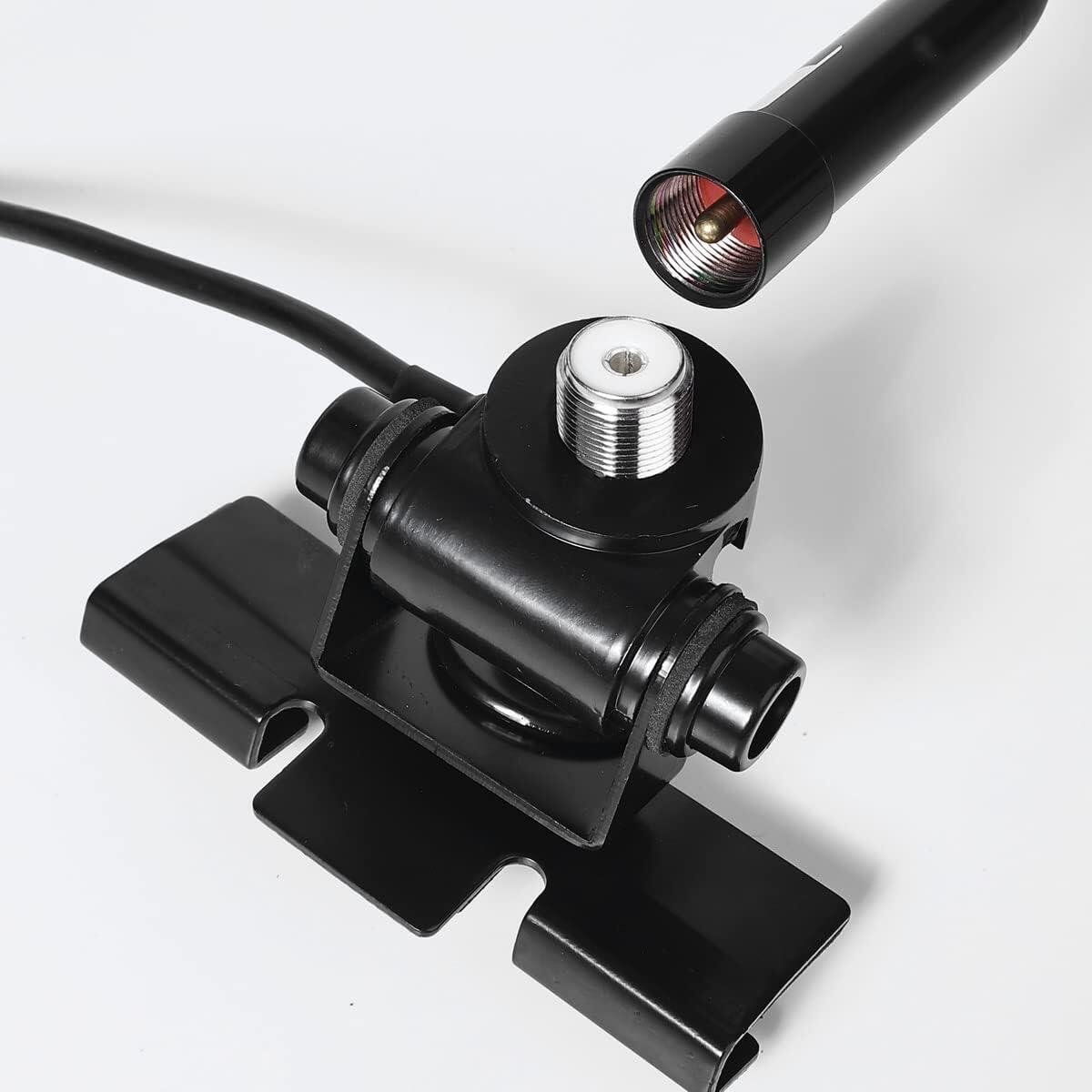 PL259 SO239 RB-400 Mount Black Car Antenna 5M Clip Mount Cable Connector For Walkie Talkie Mobile Car Radio