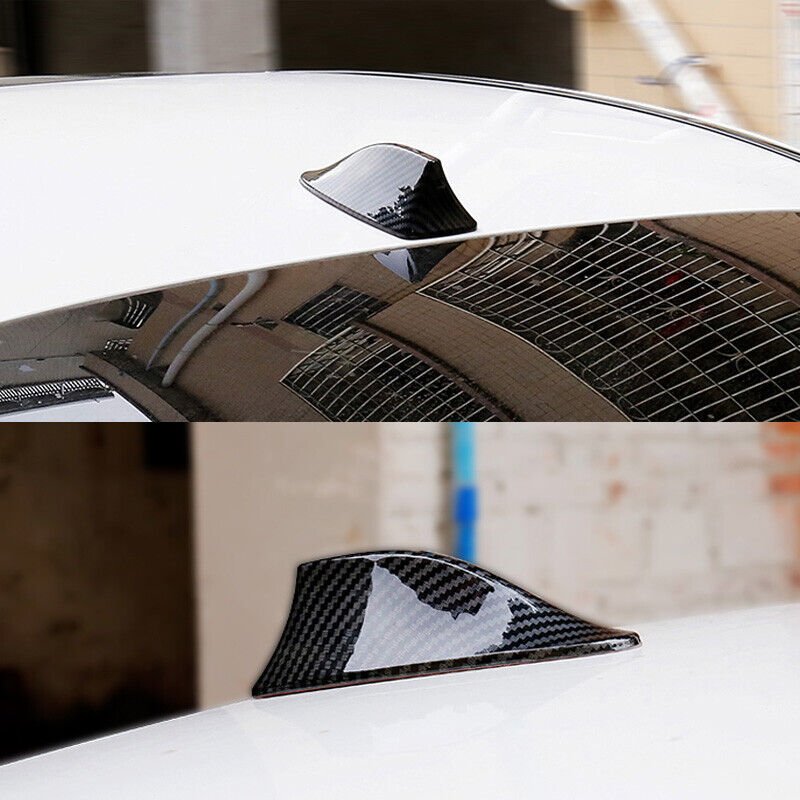 C0357 OEM Carbon Fiber Shark Fin Roof Antenna Car AUTO Aerial FM/AM Radio Signal Universal