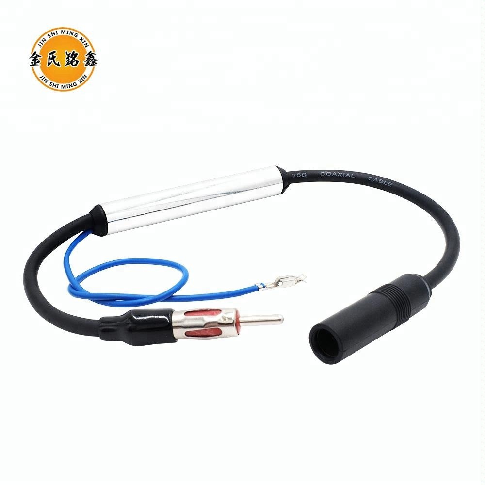 MX Car Antenna Booster Cable Auto Inline ISO DIN Radio FM AM Stereo Signal Amp Amplifier Cable
