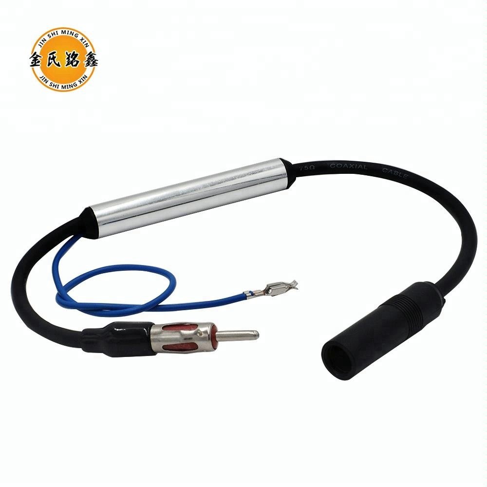 MX Car Antenna Booster Cable Auto Inline ISO DIN Radio FM AM Stereo Signal Amp Amplifier Cable