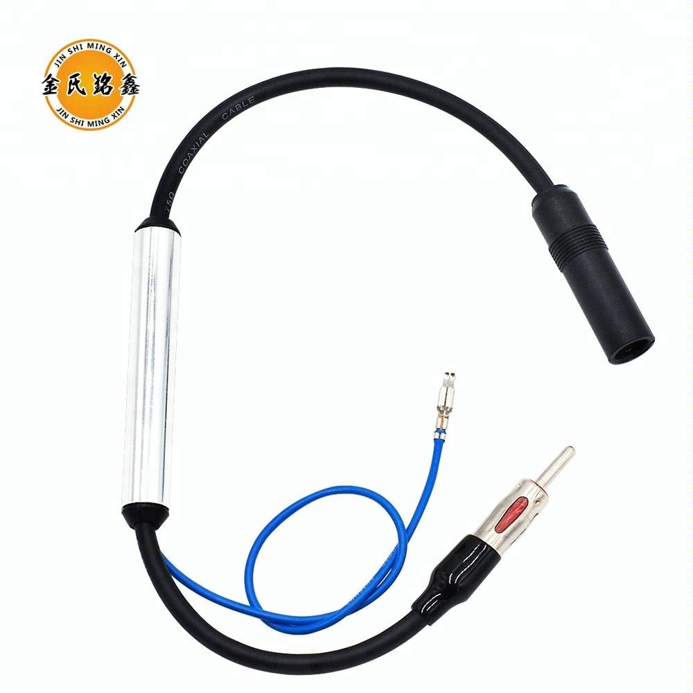 MX Car Antenna Booster Cable Auto Inline ISO DIN Radio FM AM Stereo Signal Amp Amplifier Cable