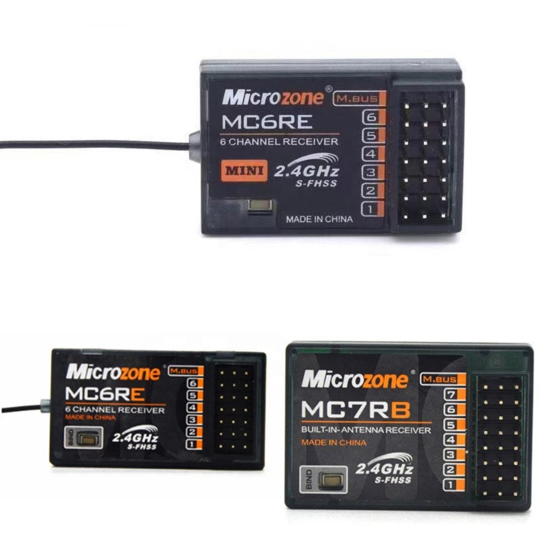 Microzone MIni Receiver 6CH Drones Accessories MC6RE MC7RE MC8RE for MC6C MC8B Controller Transmitter 6 Channel Radio Receiver