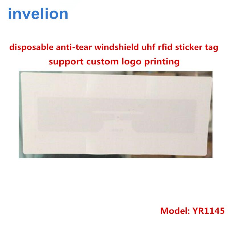 Long Range Epc Class 1 Gen 2 Car Uhf Rfid Windshield Tag Sticker Label Anti Tamper Parking Access Control Passive Programmable