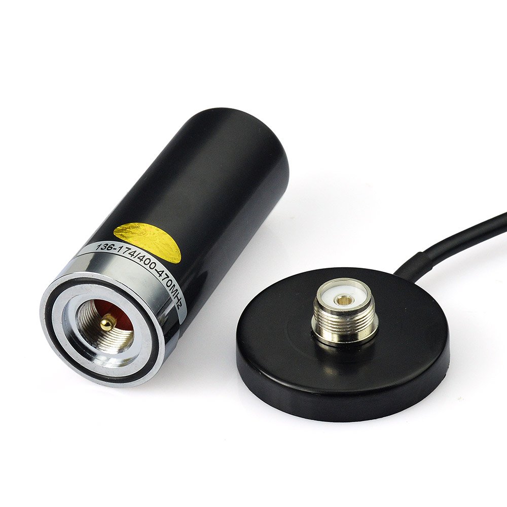 Dual Band VHF UHF Ham Mobile Radio Antenna PL259 with Magnetic Base 5M Cable 144/430mhz