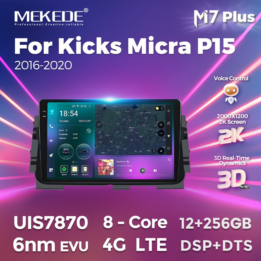 MEKEDE M6 M7 2K QLED Screen 360 Camera Car Radio Gps Navigation for Nissan Kicks Micra P15 2016-2020 BT DSP GPS Stereo