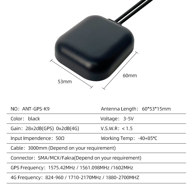 GPS GNSS Antenna Communication 1575.42mhz 3M Cable Fakra Connector Magnetic Mounting Car GPS Antenna