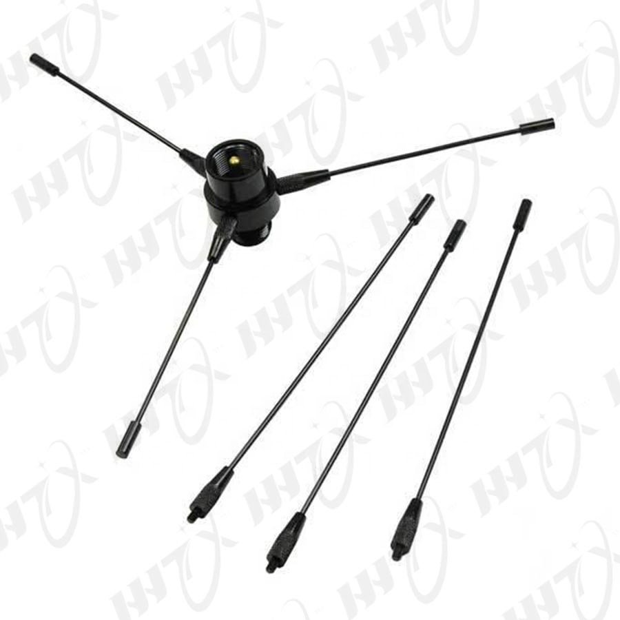 RE-02 Portable Ground Plane Radials Professional Adapter UHF Female/Male Signal Enhance Antenna for Omni-directional Car Radio