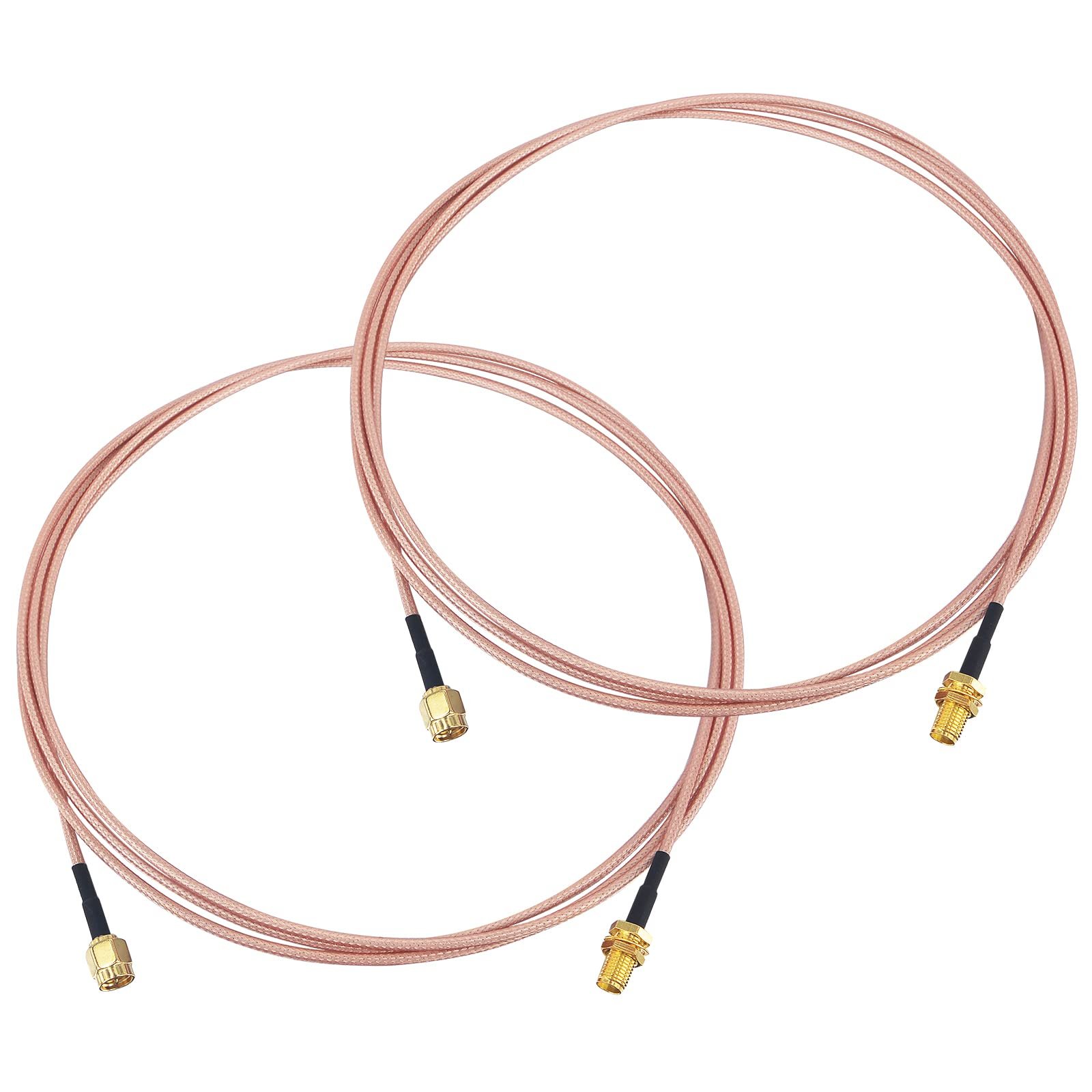 SMAA Male to SMAA Female Bulkhead Mount RF Connector RG316 Cable 2M 6.5Ft for Handheld Ham Radio 4G LTE Router Gateway Ce