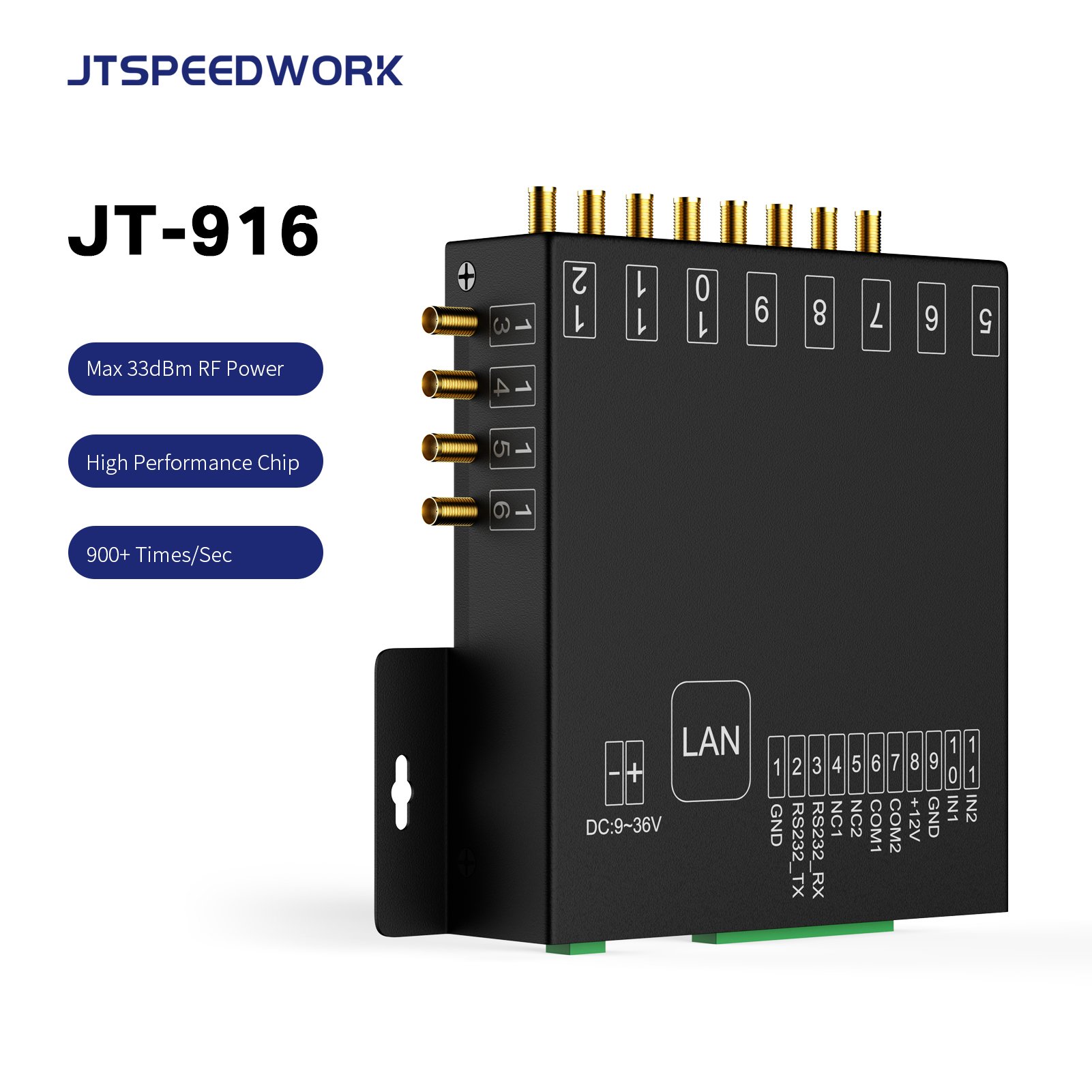 JT-916 Mini RFID Reader Tag UHF Fixed Waterproof Car Park Integrated Industrial Module Custom Wristband RFID Reader SDK