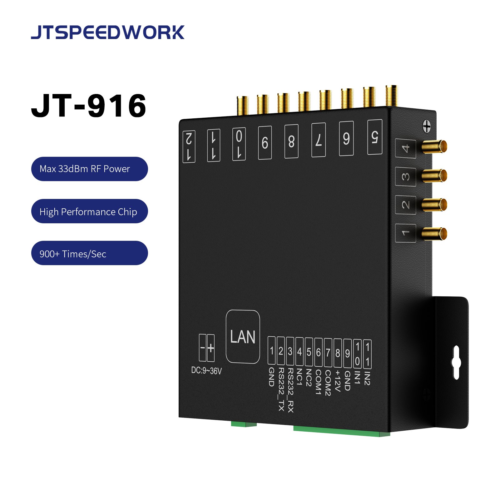 JT-916 Mini RFID Reader Tag UHF Fixed Waterproof Car Park Integrated Industrial Module Custom Wristband RFID Reader SDK