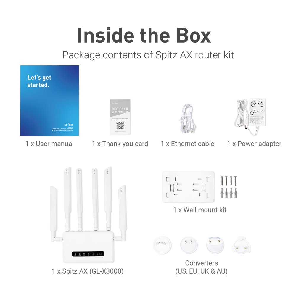 GL INet X3000 5G CPE X62 Starlink Starlink RV Wifi Router Sa/Nsa Dual Sim 5G Wifi Router With Sim Card Slot