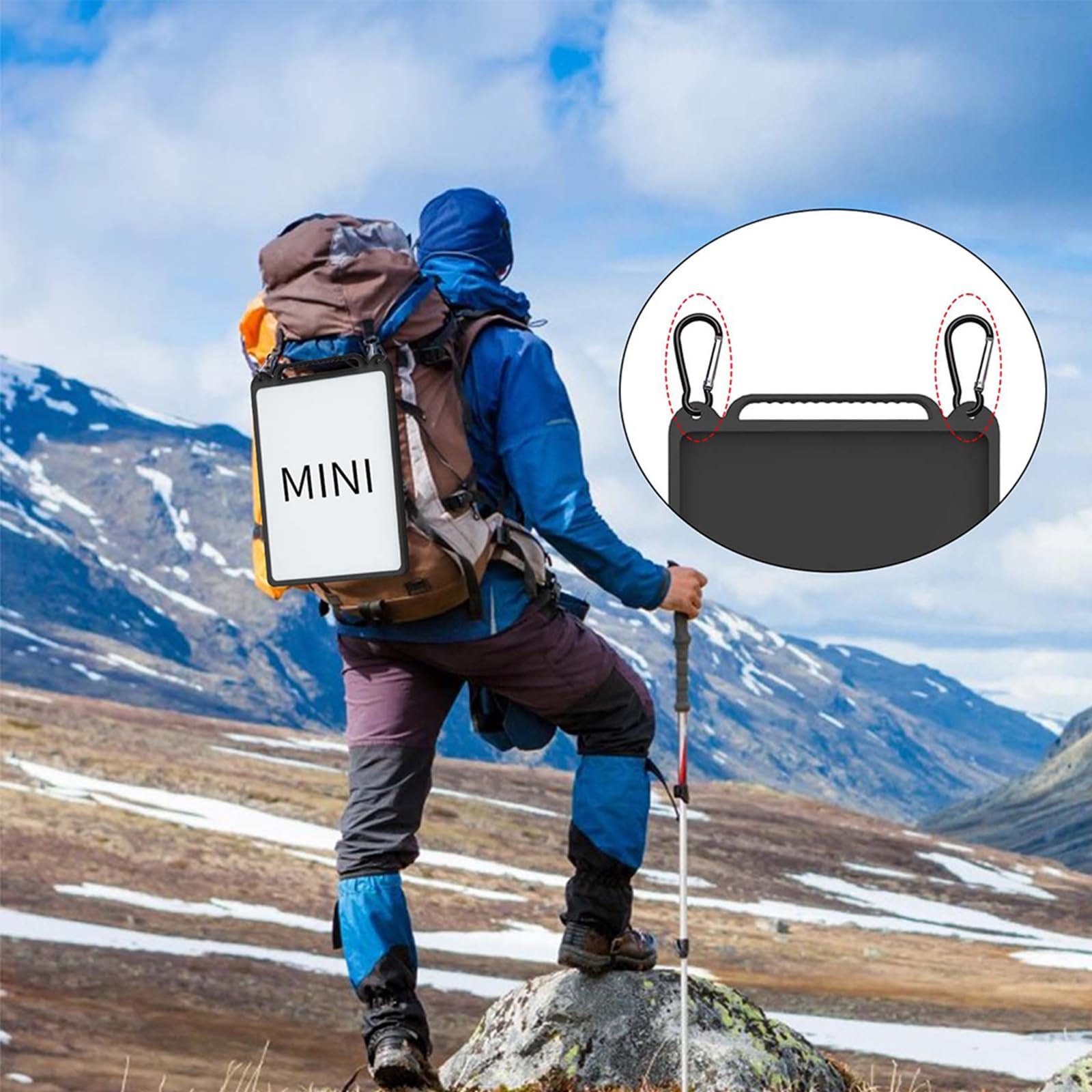 OEM StarLink Mini Silicone Protective Case with Carabiner Anti-Drop Scratch-Resistant Space-X Mini Full Coverage Protective Case