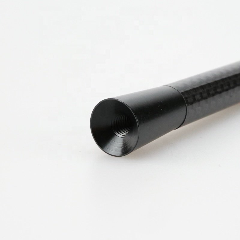 Xuanba 8cm Universal Carbon Fiber Aluminum Car Antenna in Black Red Blue Silver-Vehicle Modification Accessory