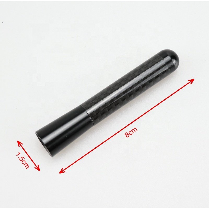 Xuanba 8cm Universal Carbon Fiber Aluminum Car Antenna in Black Red Blue Silver-Vehicle Modification Accessory