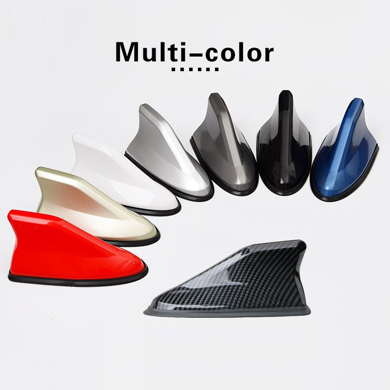16CM Universal Carbon Fiber Look Car Roof Top Mount Shark Fin Aerial Antenna Toppers Auto Radio AM FM Antenna Signal Amplifier