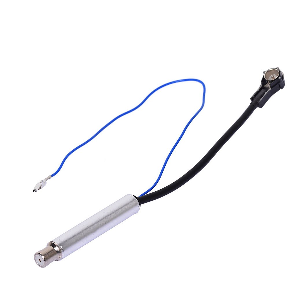 Car DAB + Antenna Amplifier AM FM ISO Male to Female Signal Booster Amplifier for Car Stereo Audio CD Media Head Unit Receiver