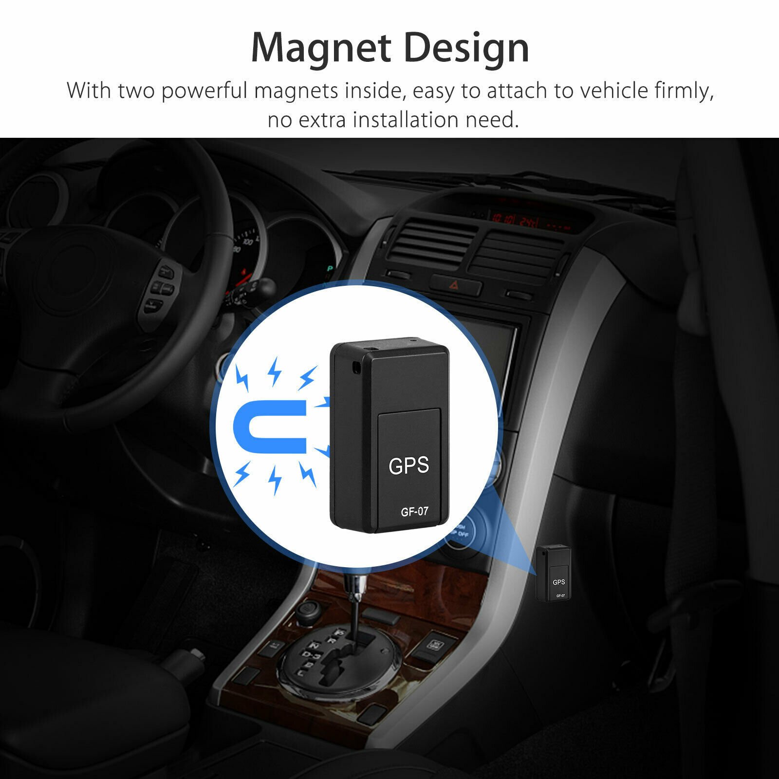 GF07Mini Car GSM/GPRS/GPS Tracker Locator Long Standby Magnetic SOS Tracker Device Voice Recorder GF07