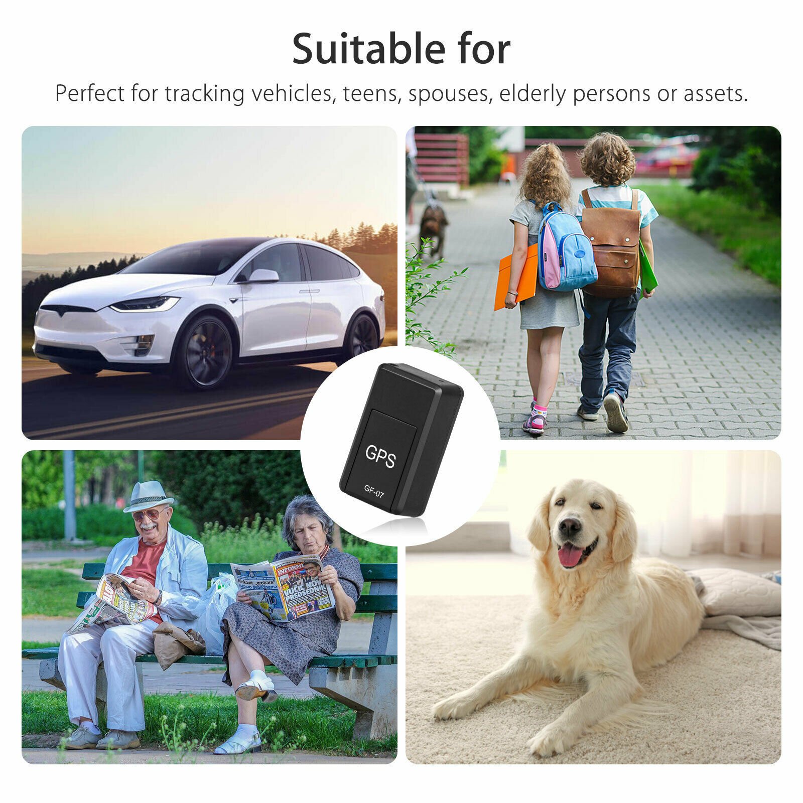 GF07Mini Car GSM/GPRS/GPS Tracker Locator Long Standby Magnetic SOS Tracker Device Voice Recorder GF07