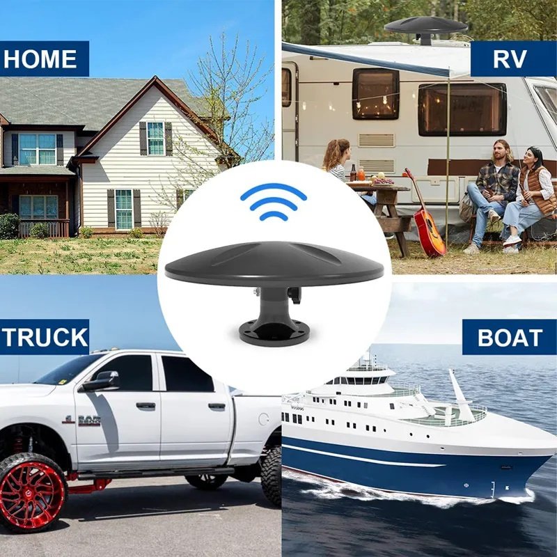 Factory Hot Sell High Gain Amplifier Signal Booster UHF VHF Long Range Smart TV Outdoor RV Aerial Digital Car TV Antenna