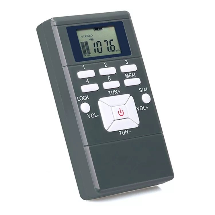 Wholesale Hot Sale Mini Portable Pocket Radio Receiver White Radio With Earphone Radio Battery for Walk Gym Camping Digital Fm
